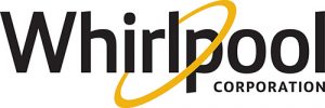 The Whirlpool Corporation logo. Whirlpool Corp. is an American multinational manufacturer and marketer of home appliances.
